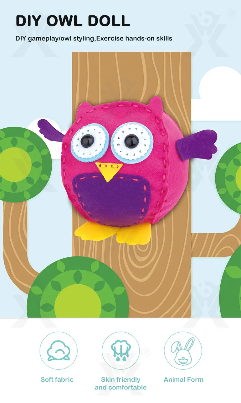 DIY Owl Doll Toy, Sewing Kit · TV10167 · detail image 1 of 6
