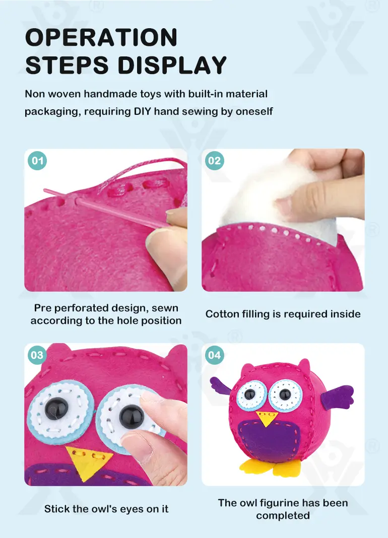 DIY Owl Doll Toy, Sewing Kit · TV10167 · detail image 3 of 6