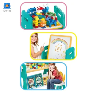 Multi-Functional Learning Table & Art Easel, Drawing Board & Building Blocks Set Toy- Educational Toys Factory Supply · TV10130 · product photo 3 of 6