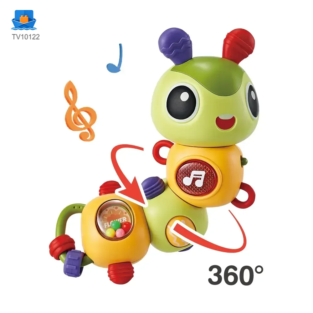 Electric Caterpillar Toy with Music, Sound, Lighting, and 360 Degree Rotation · TV10122 · product photo 1 of 8