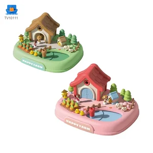 Maison de poupée magnétique pour enfants Jeu de table, jouet éducatif familial amusant