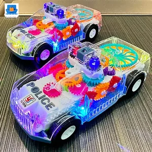 Kids Transparent Electric Police Car Gear Toy with Flashing Lights & Music · TV10139 · product photo 4 of 7