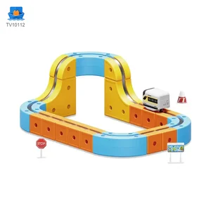 Wagon magnétique polyvalent, jeu de train magnétique électrique 68pcs