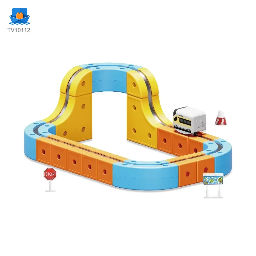 Versatile Magnetic Railcar Toy, 68pcs Electric Magnetic Train Set · TV10112 · product photo 1 of 5