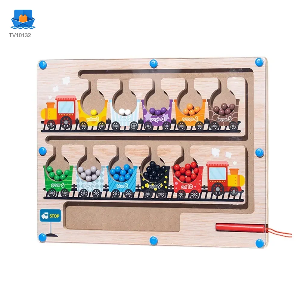 Wooden Train Magnetic Maze, Montessori Magnetic Toy for Kids · TV10132 · product photo 1 of 5