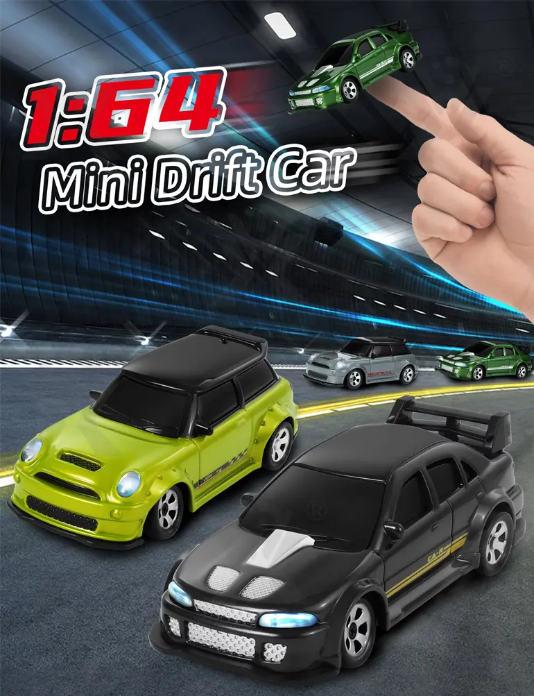 1/64 2.4G 4WD Mini Drift RC Car LED Light, High Speed Racing Remote Control Vehicles Models Desktop Toys · TV10113 · detail image 1 of 6