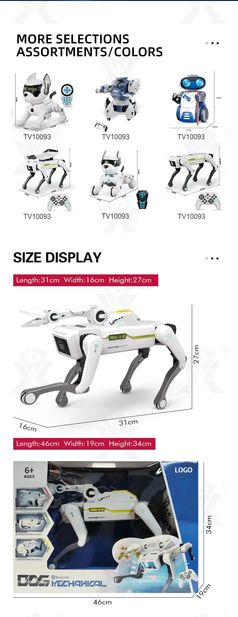 AI Robot Dog, Multifunctional Mechanical Dog With Bionic Hand · TV10093 · detail image 10 of 10