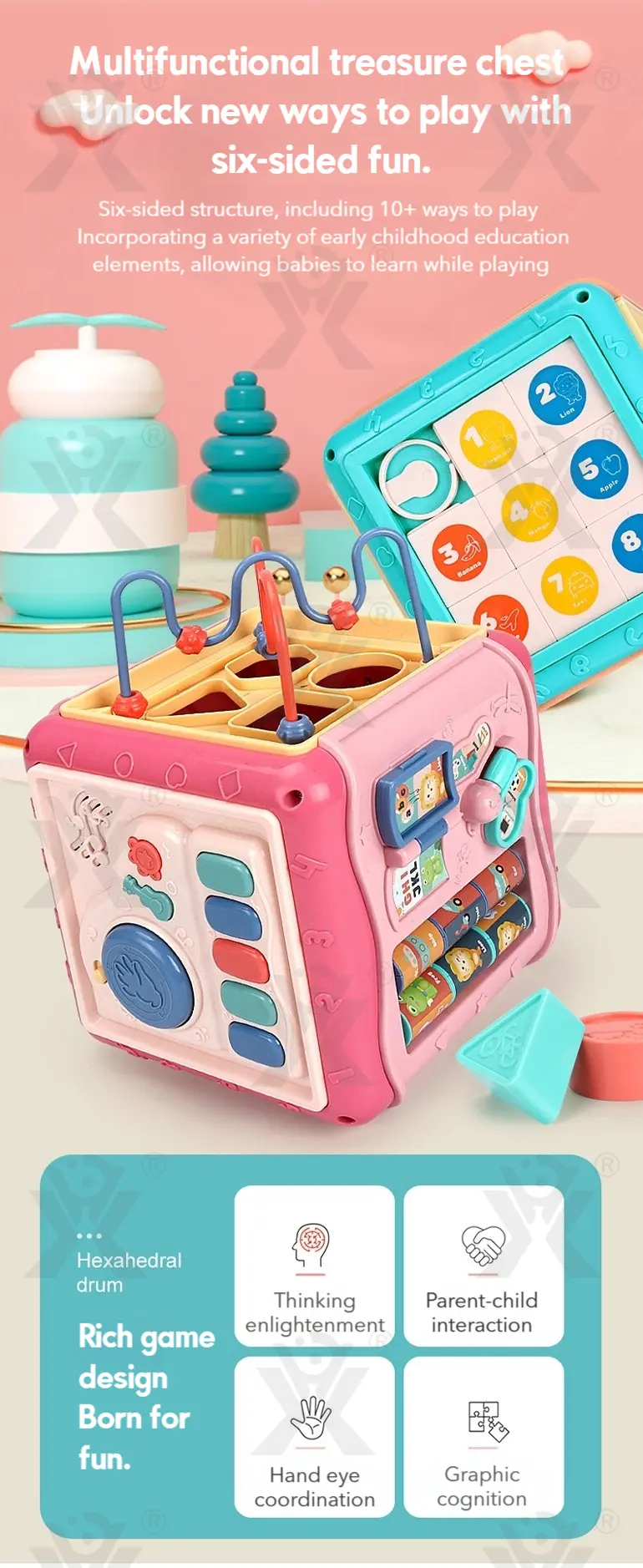 Baby Activity Cube Shape Sorting Activity Center · TV10083 · detail image 1 of 10