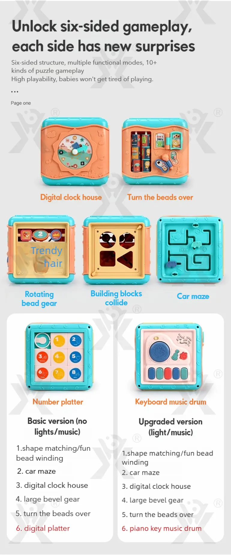 Baby Activity Cube Shape Sorting Activity Center · TV10083 · detail image 2 of 10