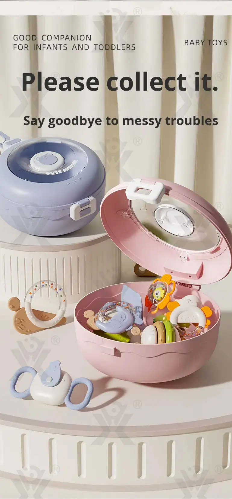 Baby Rattles Teethers Set with Storage Box, Infant Sensory Toys-toys for babies 6-12 months · TV10107 · detail image 7 of 10