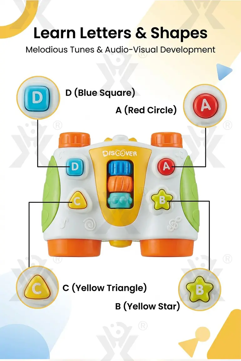 Baby Telescope Toy With Sound & Light, Toddler Interactive Learning Binoculars- Educational Toddler Toys · TV10073 · detail image 3 of 8