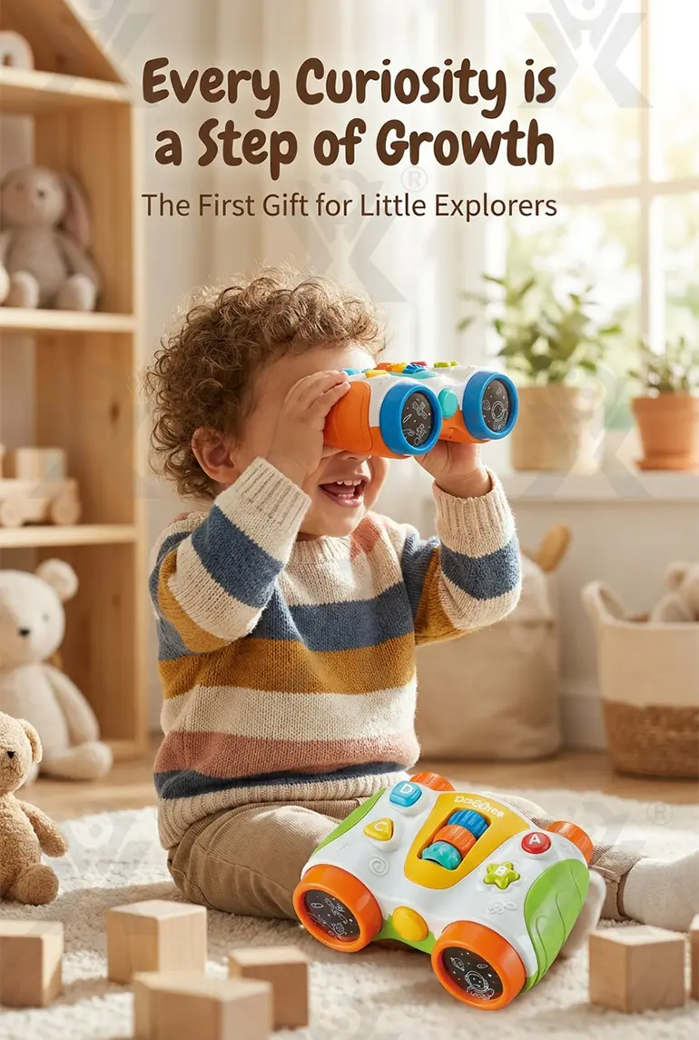 Baby Telescope Toy With Sound & Light, Toddler Interactive Learning Binoculars- Educational Toddler Toys · TV10073 · detail image 6 of 8