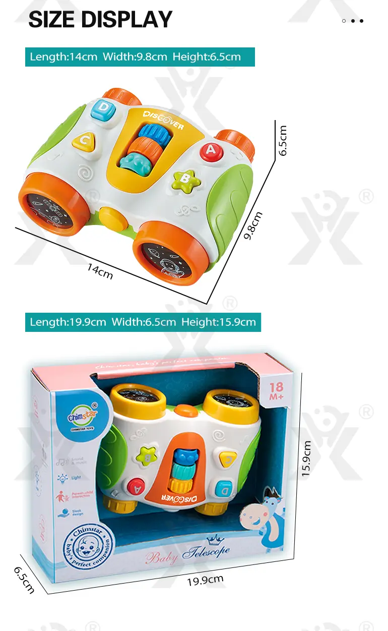Baby Telescope Toy With Sound & Light, Toddler Interactive Learning Binoculars- Educational Toddler Toys · TV10073 · detail image 8 of 8