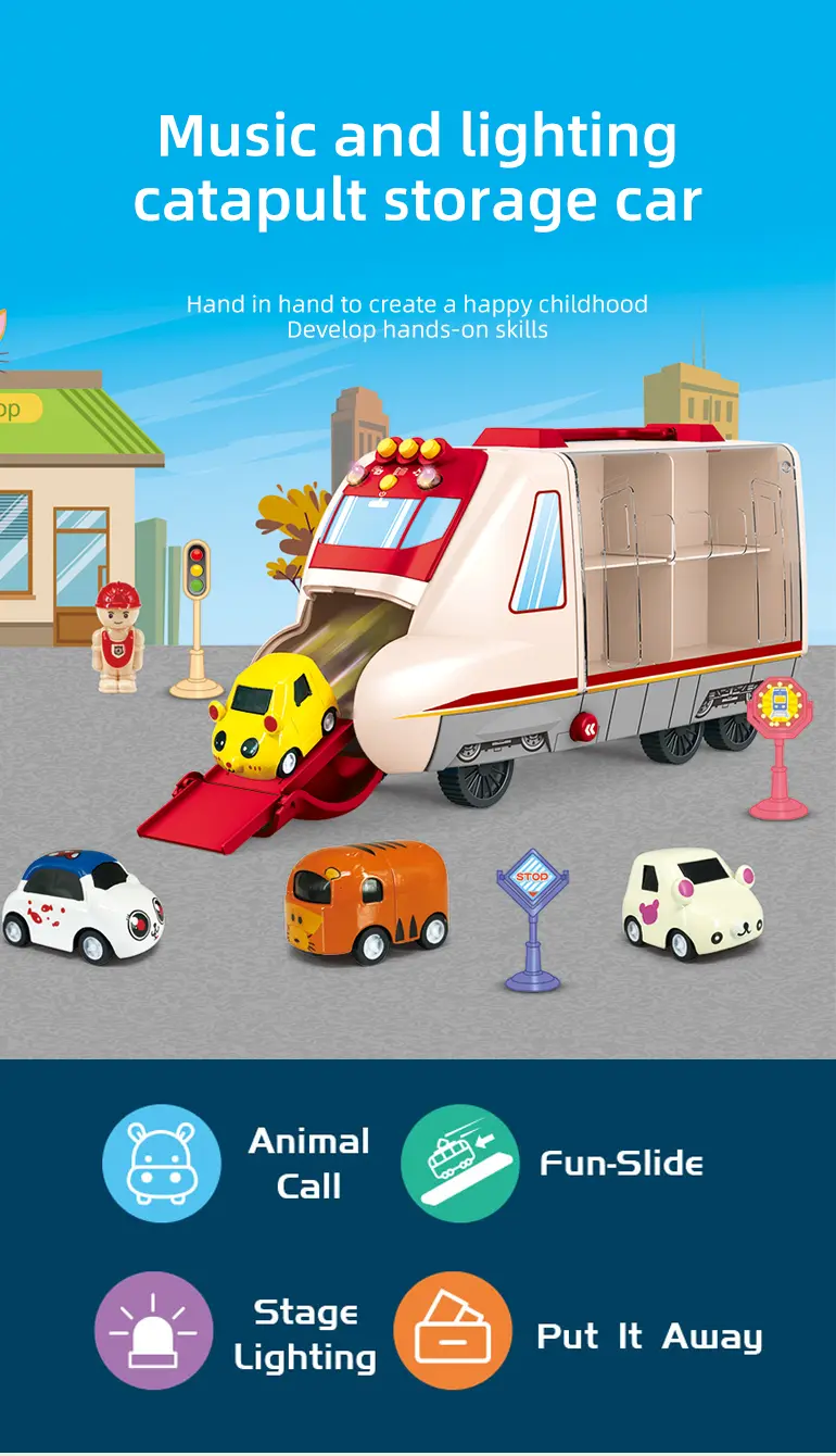 Carrier Vehicles Toy, Multifunctional Buttons, Colorful Music and Lighting · TV10116 · detail image 1 of 9