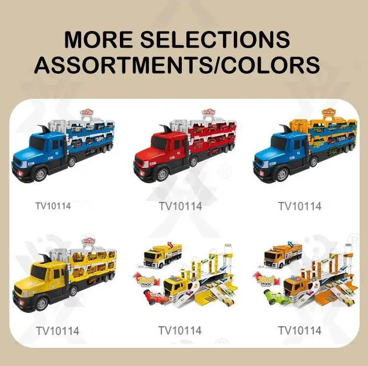Carrier Truck Race Track Toddler Toys, Transport Truck Car Toy Foldable Track for Kids · TV10114 · detail image 8 of 10