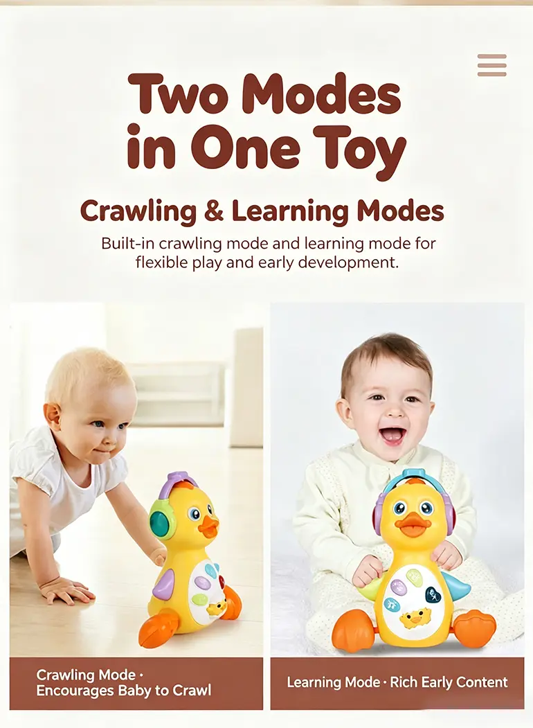 Interactive Dancing Duck Toy, Dual Modes · TV10066 · detail image 3 of 12