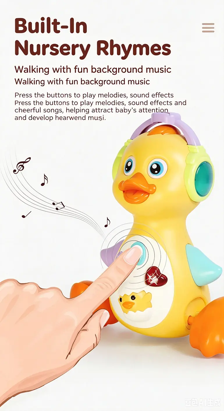 Interactive Dancing Duck Toy, Dual Modes · TV10066 · detail image 7 of 12