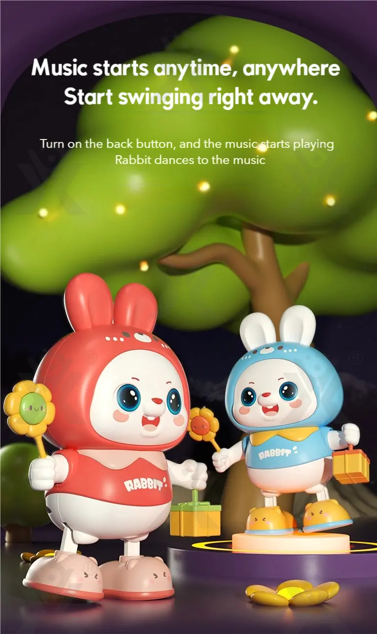 Dancing Rabbit Toy for Kids with Dynamic Music & Cool Lights · TV10084 · detail image 3 of 9