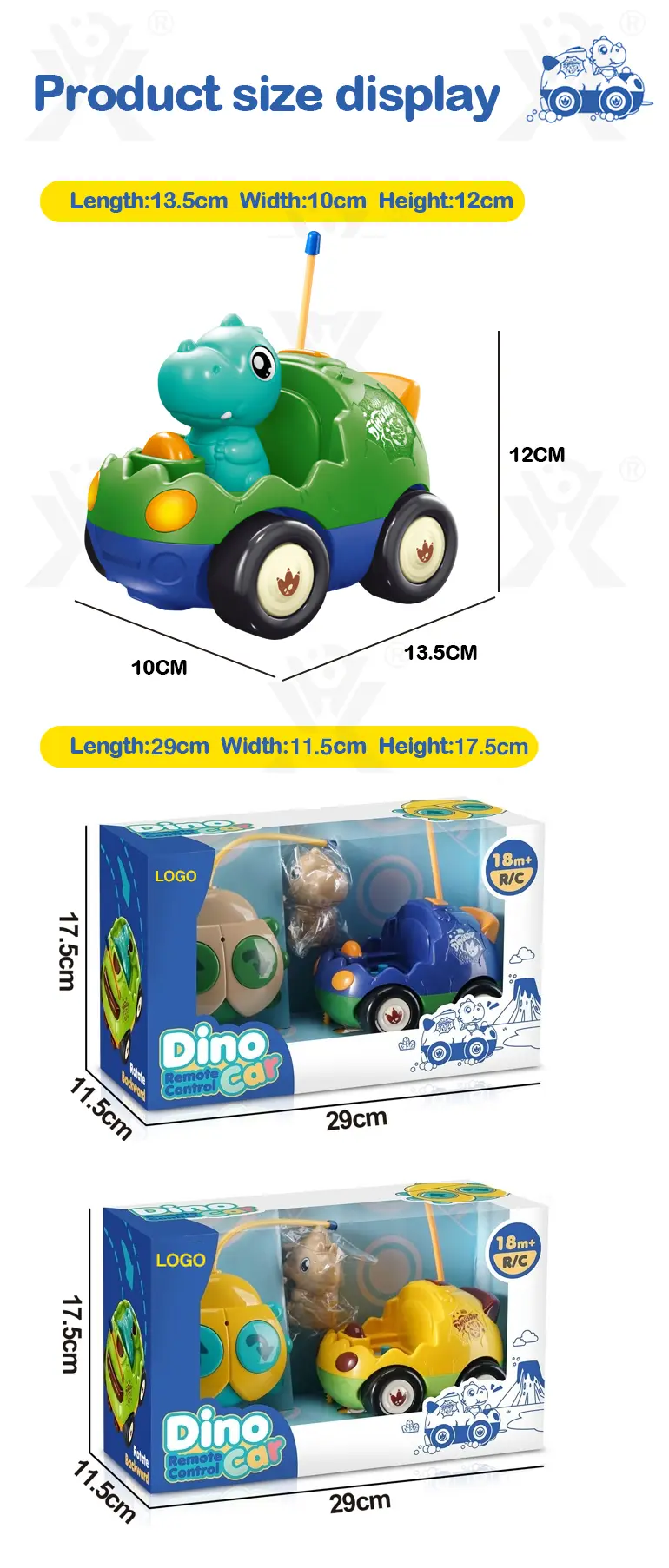 Dinosaur RC Cars Toys, with Light and Sound · TV10117 · detail image 9 of 9