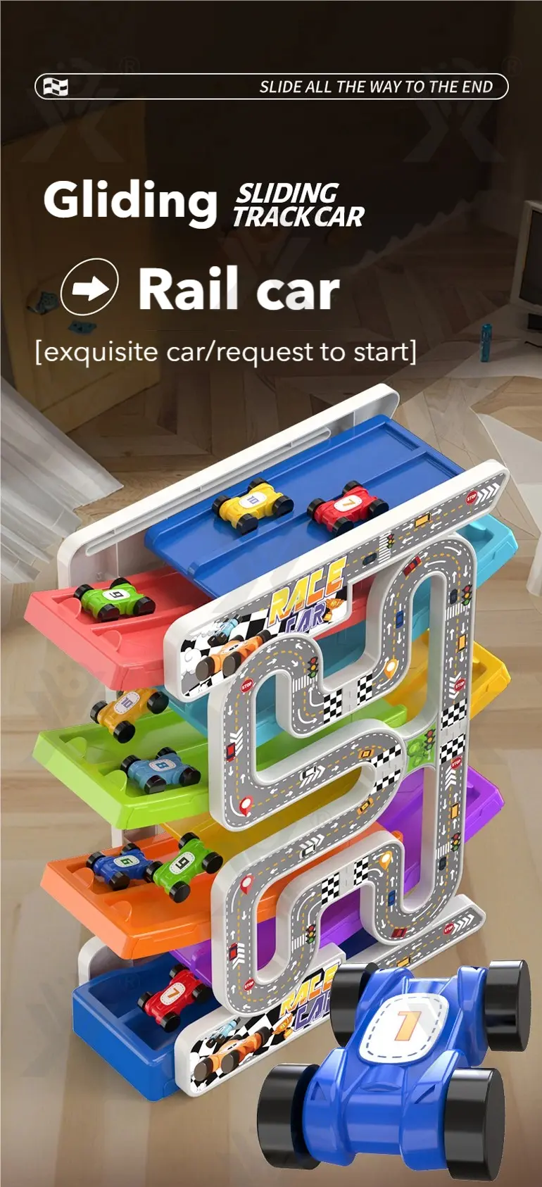Dual Race Track Car Toy, Bulk Track Toy Supplier · TV10081 · detail image 1 of 10