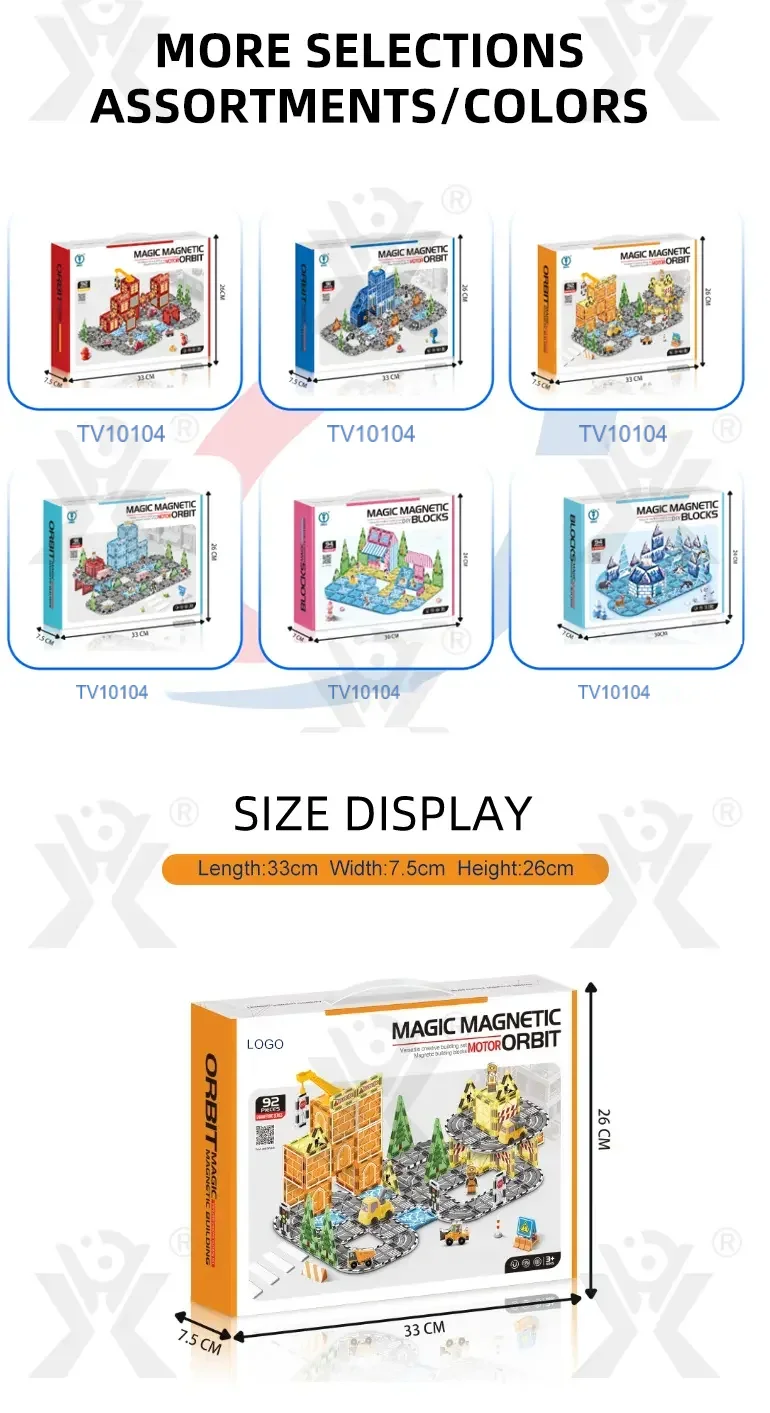 Engineer Magnetic Tile Sets For Kids, STEM Montessori Toy · TV10104 · detail image 6 of 6