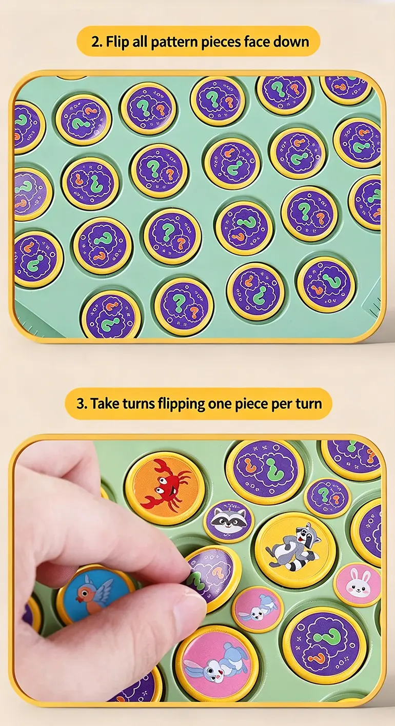 Animal Flip Chess Memory Game, DIY Stickers · TV10065 · detail image 3 of 9