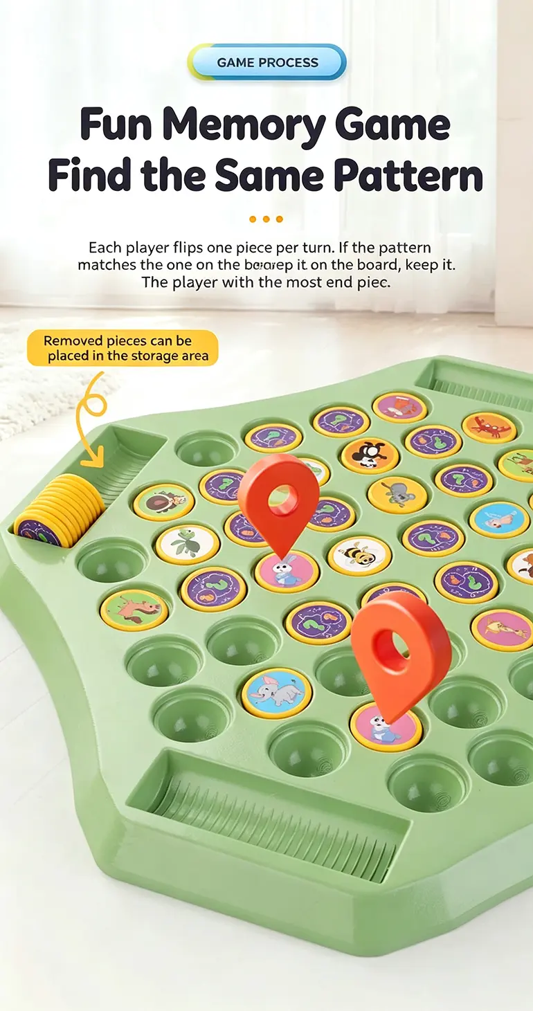 Animal Flip Chess Memory Game, DIY Stickers · TV10065 · detail image 6 of 9