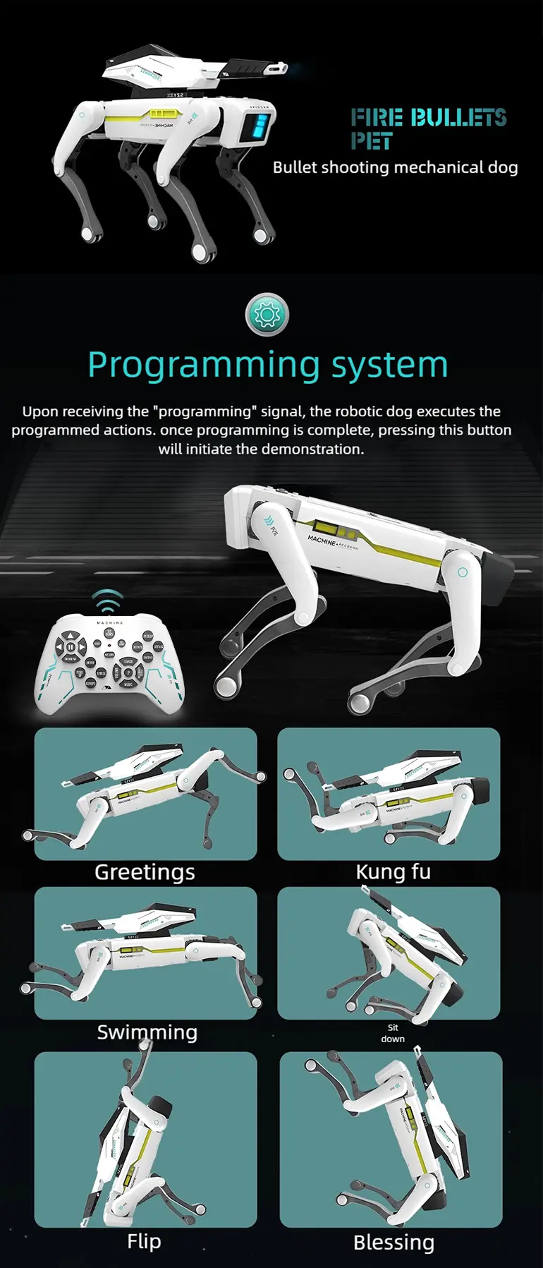 Intelligent Shooting RC Robot Dog · TV10094 · detail image 2 of 4