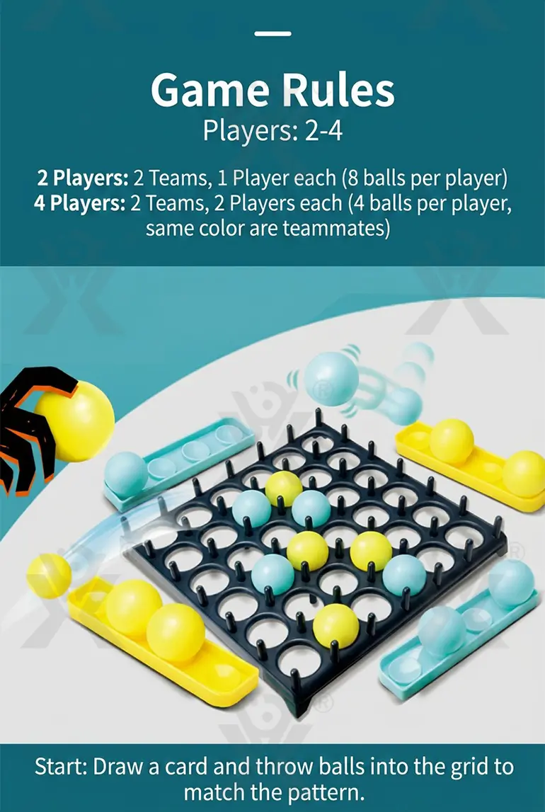 Jumping Ball Tabletop Game, Grid-Matching · TV10079 · detail image 4 of 8