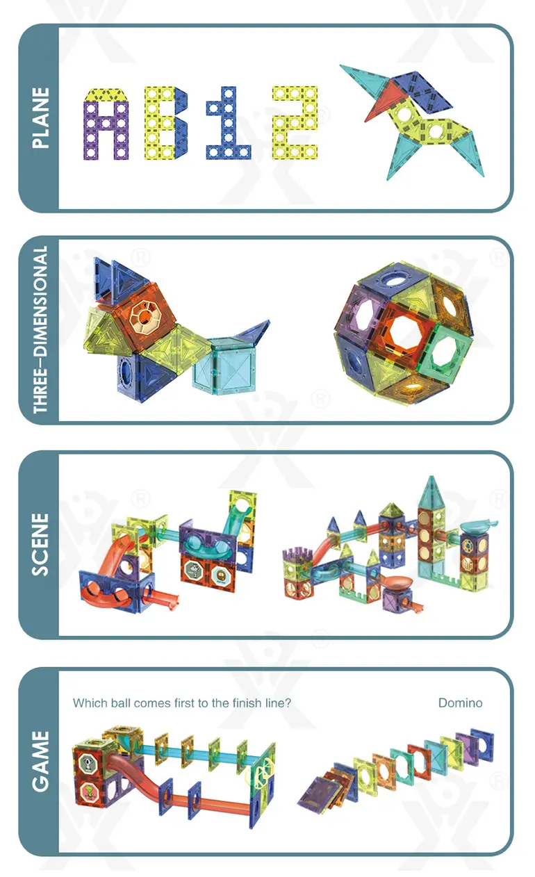 Magnetic Tiles Marble Run, 3D Magnetic Building Blocks Set Race Track Toy for Kids · TV10090 · detail image 6 of 9