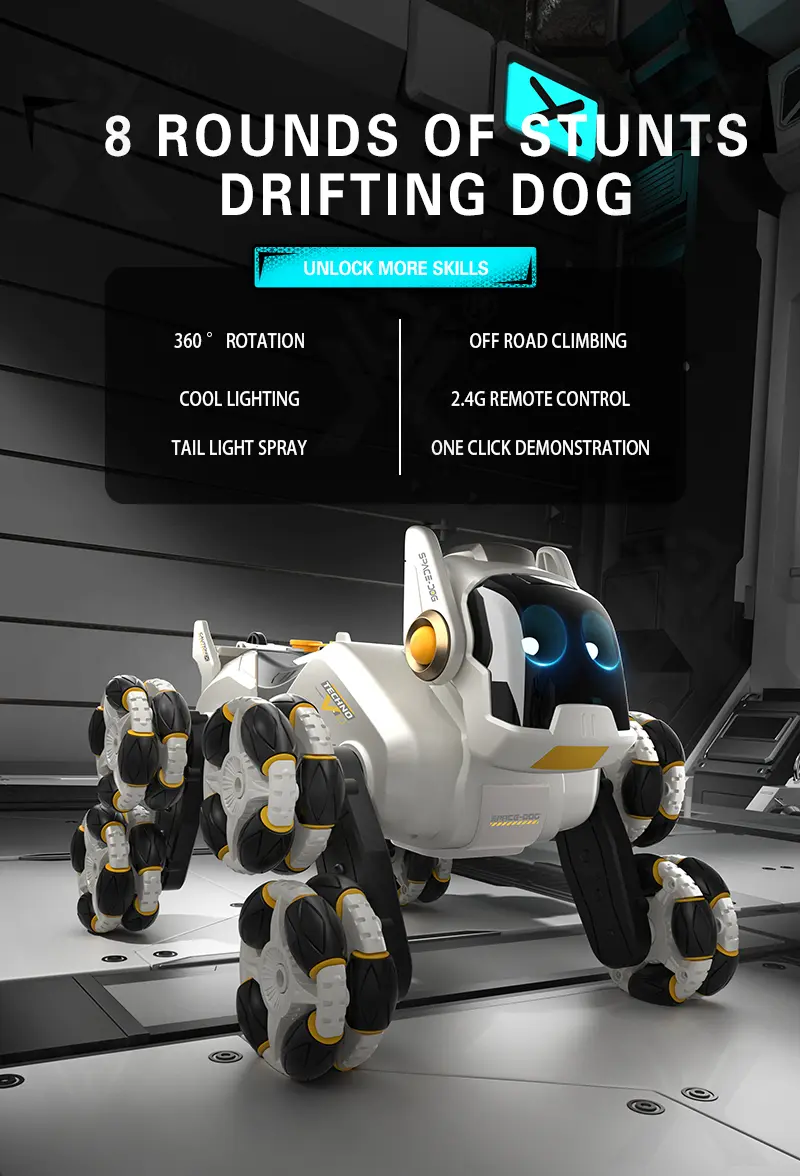 Remote Control 8-Wheel Climbing Mechanical Robot Dog-RC Dog Toy · TV10103 · detail image 1 of 17