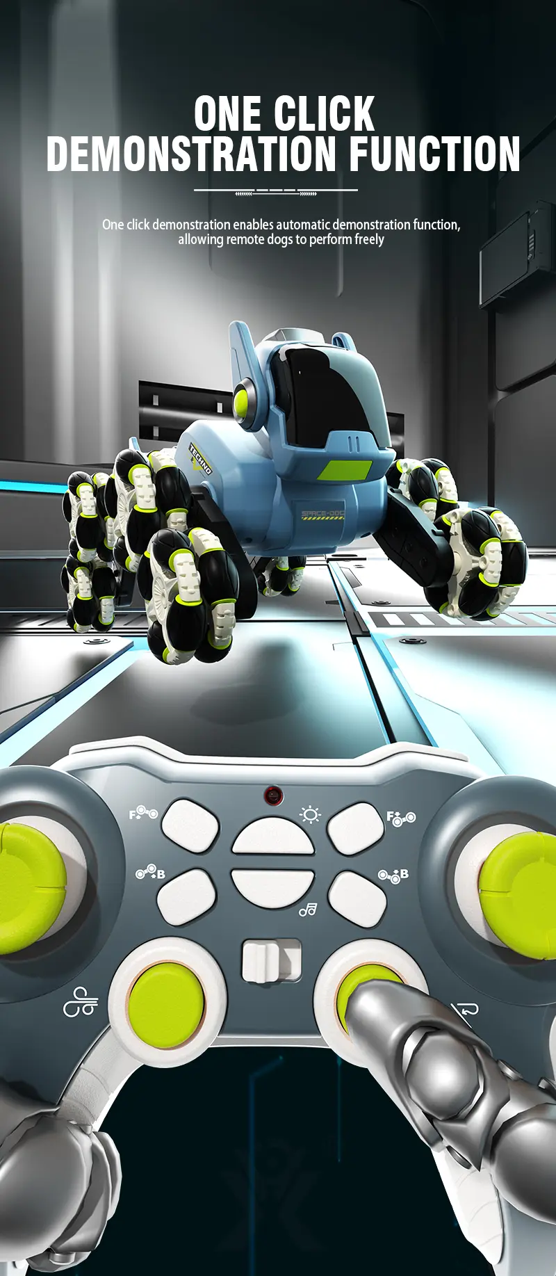 Remote Control 8-Wheel Climbing Mechanical Robot Dog-RC Dog Toy · TV10103 · detail image 10 of 17