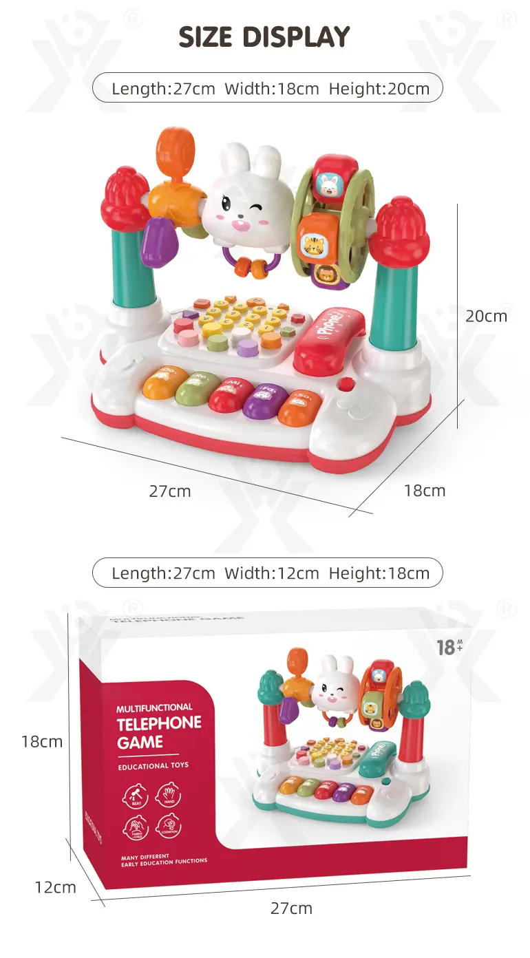 Cartoon Baby Interactive Music Light Keyboard Telephone Toy · TV10115 · detail image 10 of 10
