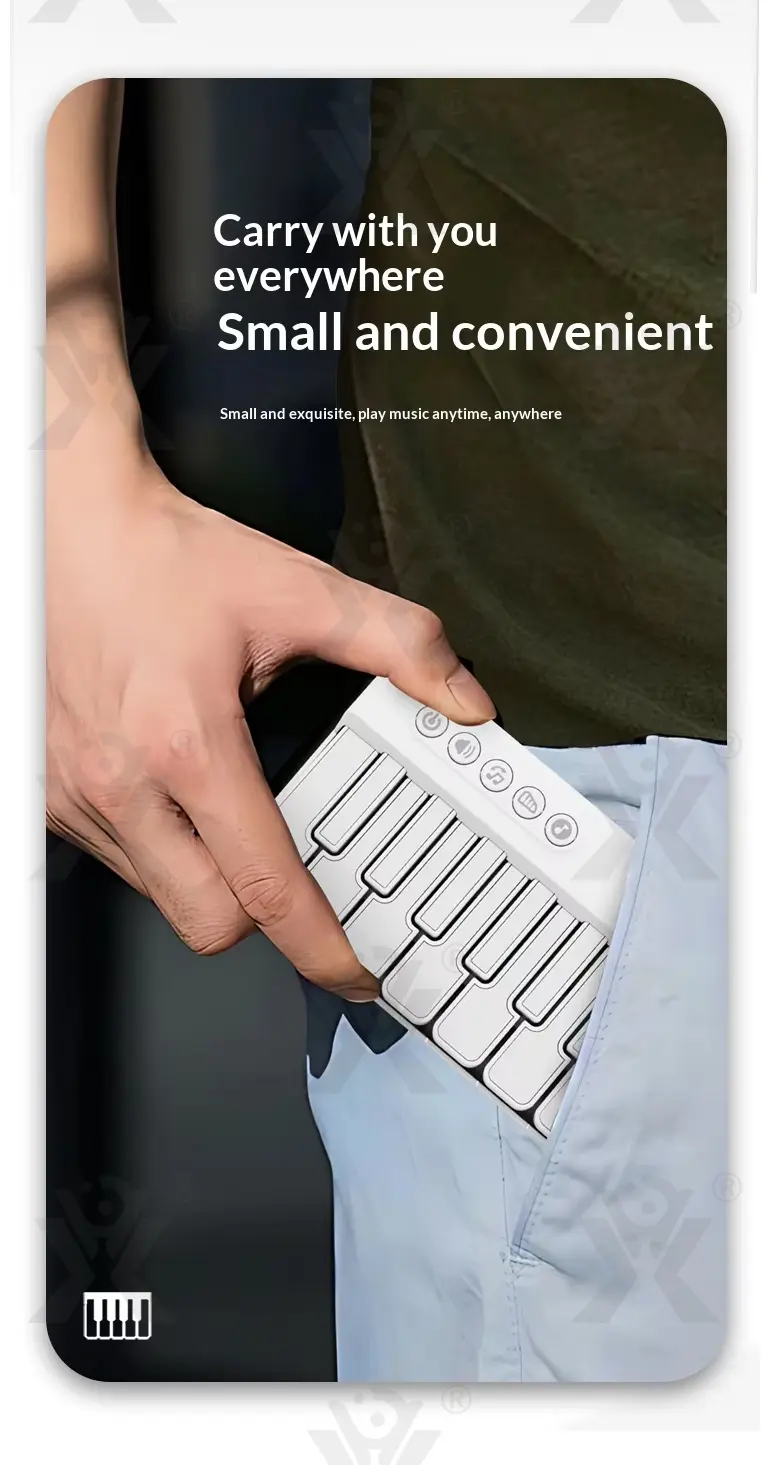15 Key Kids Tasche Klavier Spielzeug LED Leichtes Musikinstrument·TV10099·Detailaufnahme 7 von 8