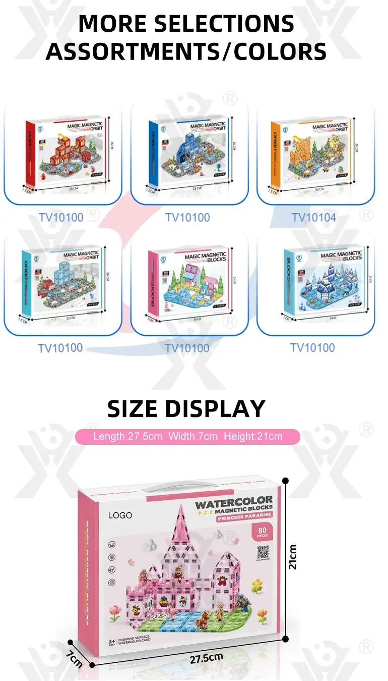 Pink Princess Castle Magnetic Tiles Building Blocks · TV10100 · detail image 7 of 7