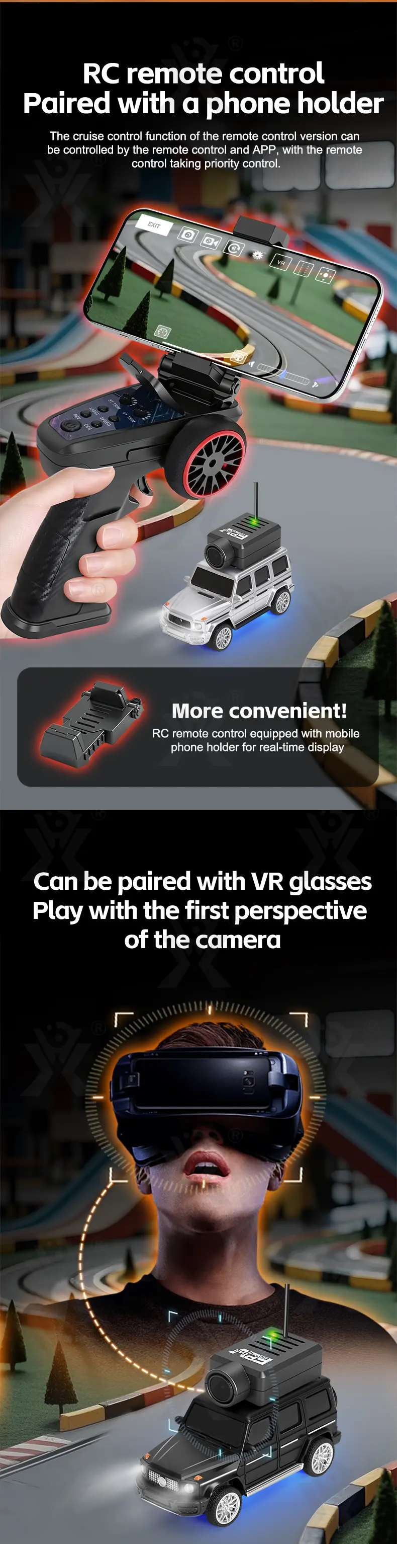 1:64 Scale RC Camera Car, 2.4G APP Control Desktop Car · TV10091 · detail image 5 of 9