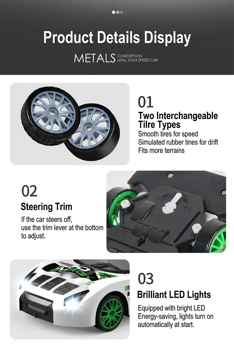 RC Drift Car, 1:24 Scale, 2.4GHz, 4WD · TV10072 · detail image 10 of 12