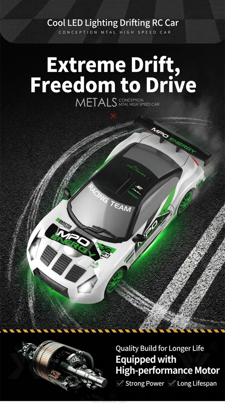 RC Drift Car, 1:24 Scale, 2.4GHz, 4WD · TV10072 · detail image 3 of 12