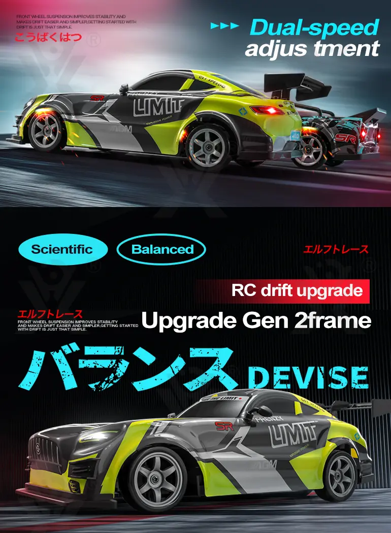 1:16 RC Drift Car, 4WD RC High-Speed Drift Car for Kids, with LED Lights · TV10089 · detail image 3 of 8