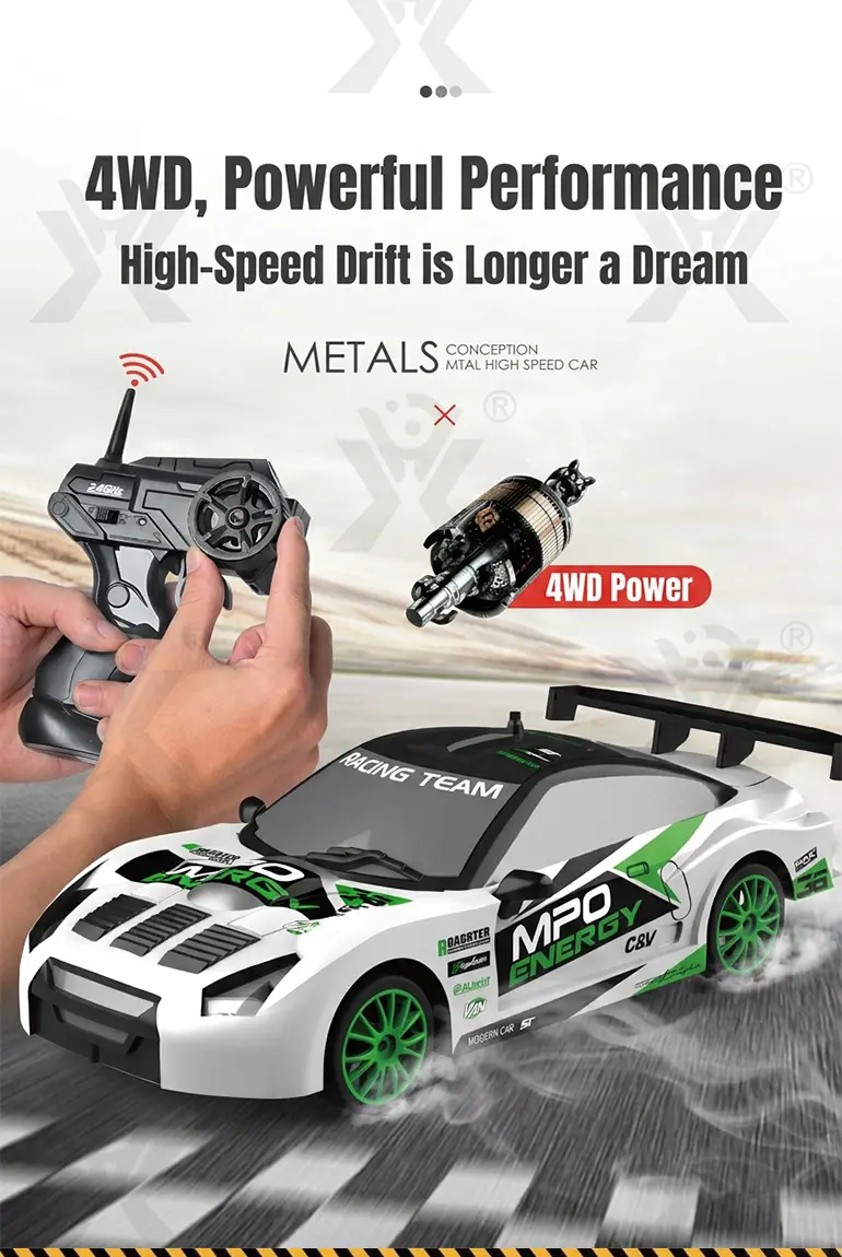 RC Drift Car, 1:24 Scale, 2.4GHz, 4WD · TV10072 · detail image 4 of 12