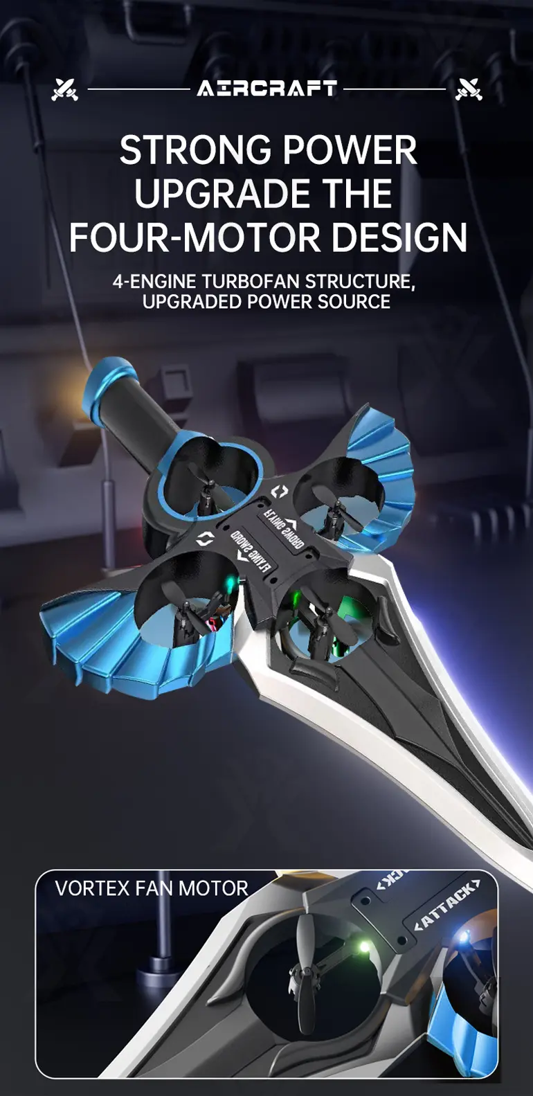 Gesture-Controlled Levitating RC Flying Sword Toy-RC Toys Wholesale Suppliers · TV10110 · detail image 6 of 12