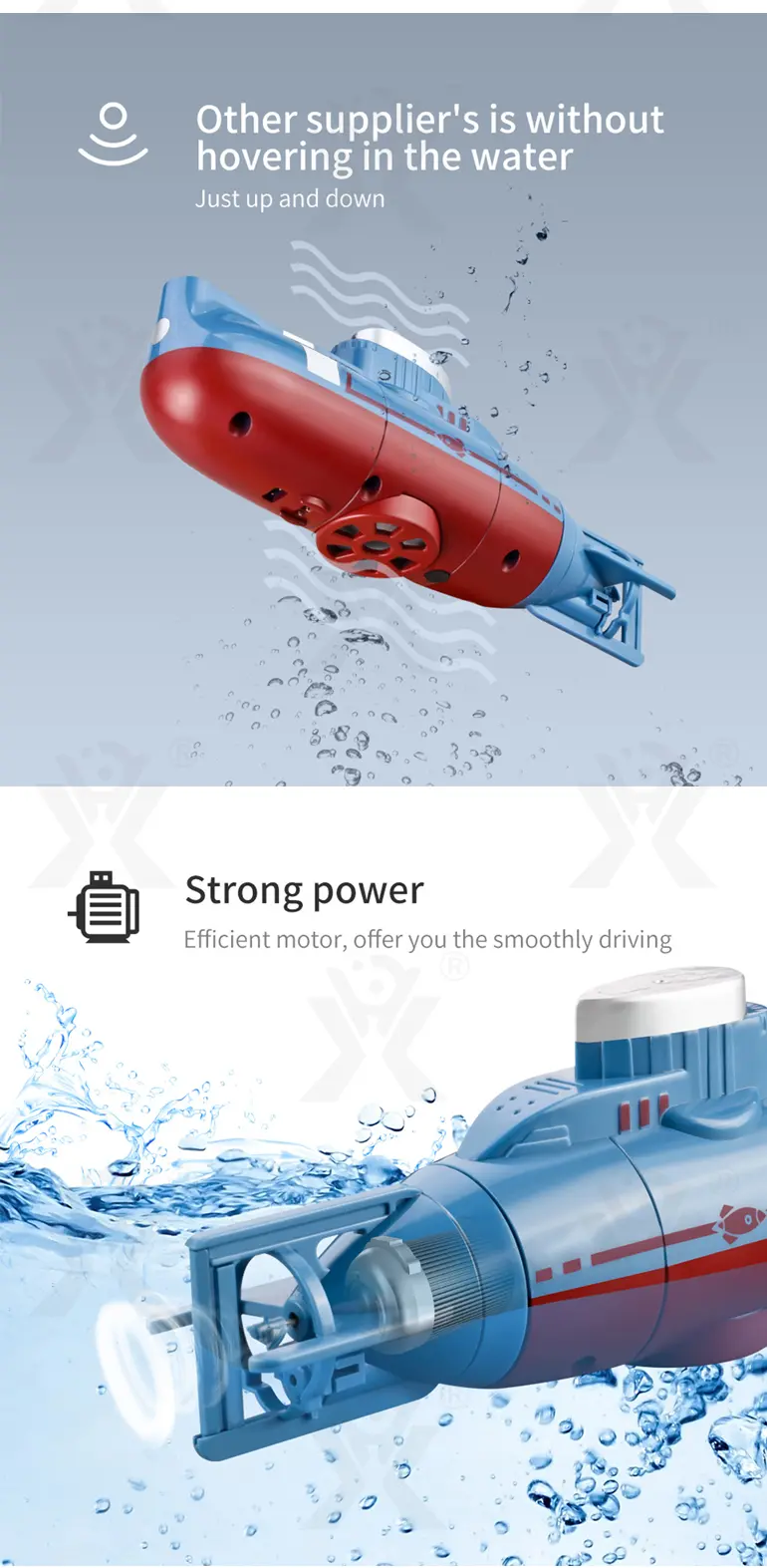 RC Submarine Toy Remote Control Boat, Underwater Diving Waterproof RC Toy Submarine · TV10097 · detail image 4 of 9