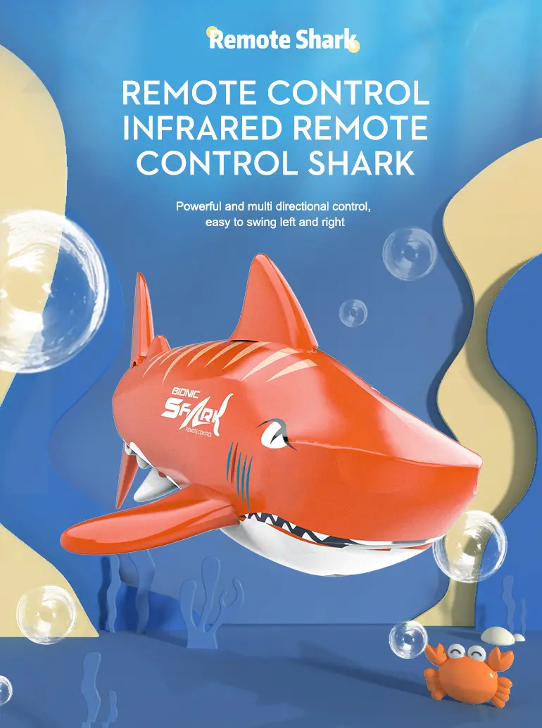 Electric Waterproof Remote Control Shark, Infrared-Controlled Water Toy- RC Shark Toy · TV10096 · detail image 4 of 13