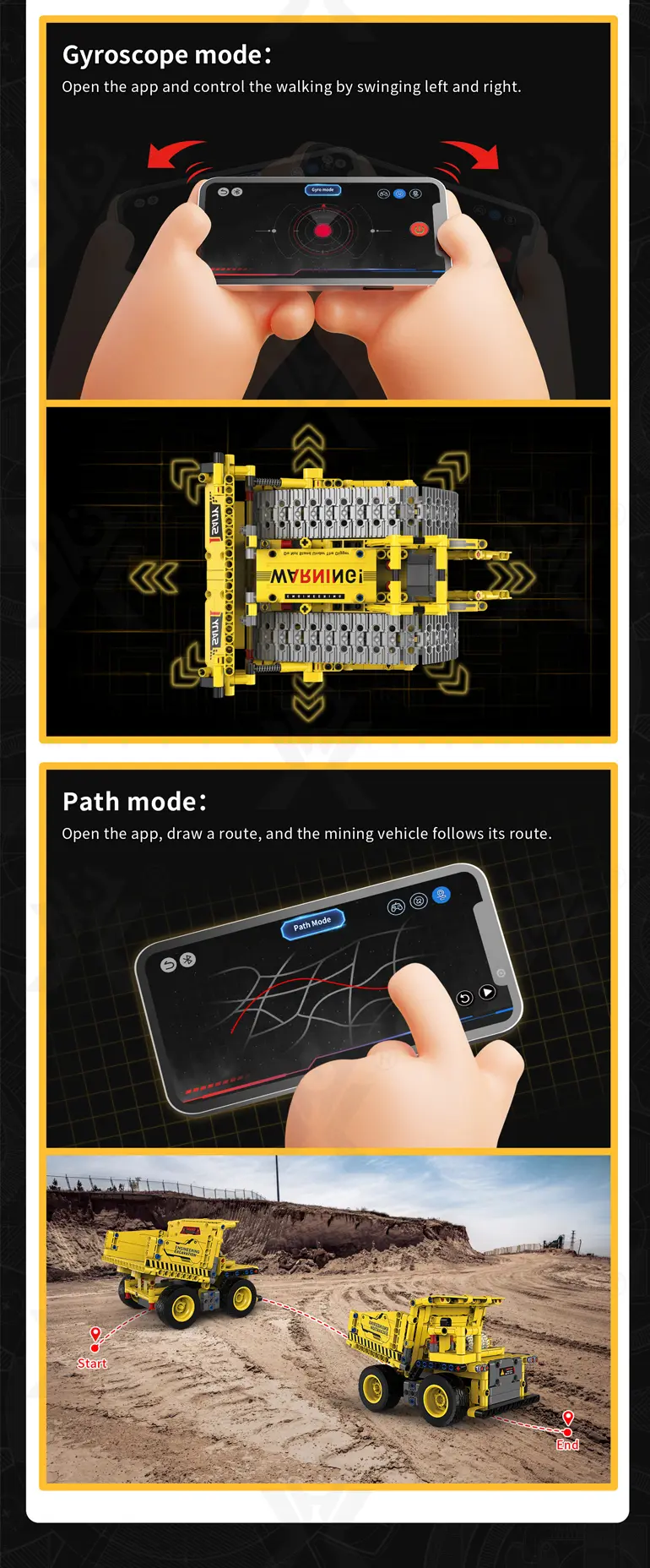 5-in-1 Engineering Building Set With RC & APP, STEM Educational Toy · TV10101 · detail image 4 of 6