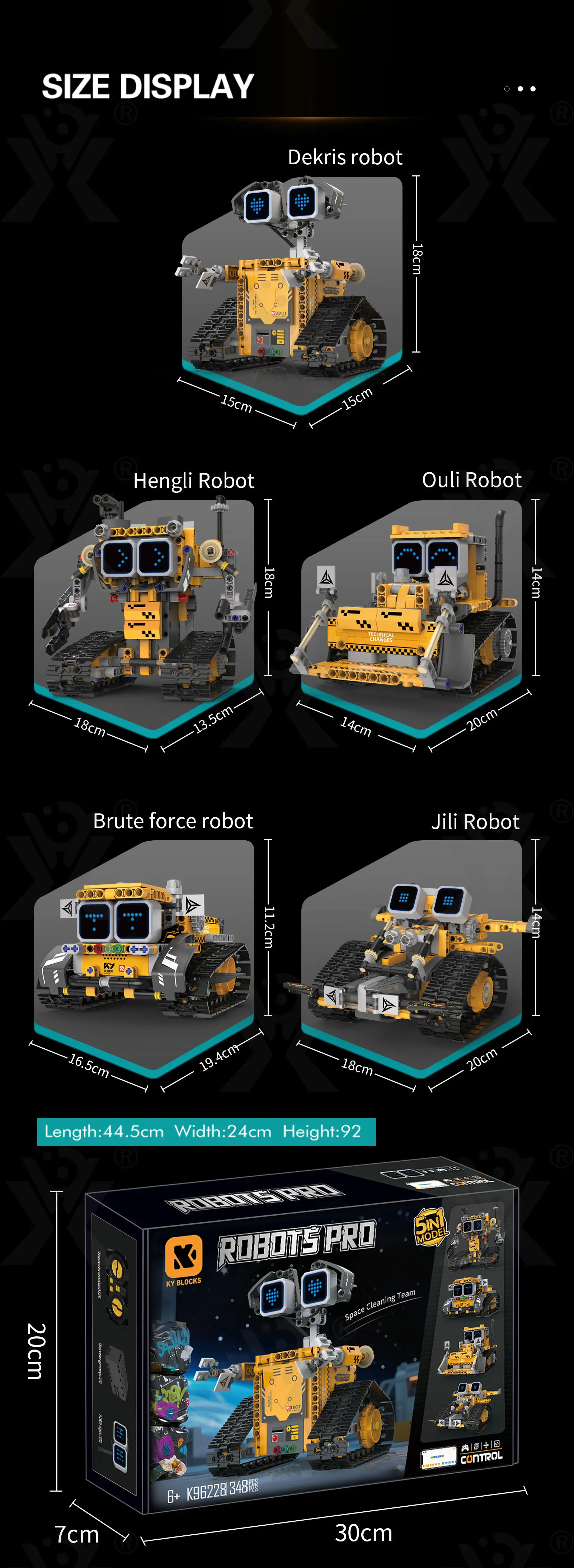STEM Robot Building Kit, 5-in-1 Robot, Programmable, Remote & App Control · TV10078 · detail image 14 of 14