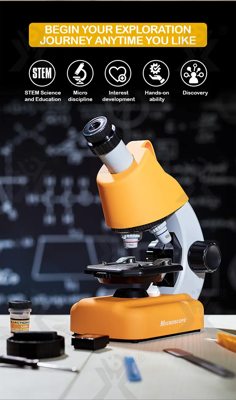 Scientific Microscope Toy, LED 100X-1200X Magnification · TV10071 · detail image 2 of 8