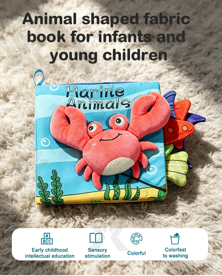 Animal Soft Books with Crinkle Tails, Early Education Toy Supplies · TV10070 · detail image 1 of 10