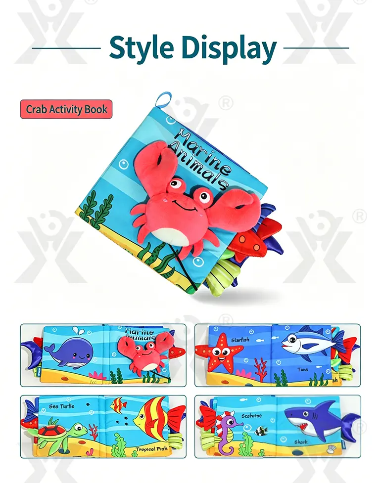 Animal Soft Books with Crinkle Tails, Early Education Toy Supplies · TV10070 · detail image 2 of 10