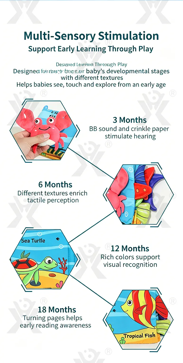 Animal Soft Books with Crinkle Tails, Early Education Toy Supplies · TV10070 · detail image 4 of 10