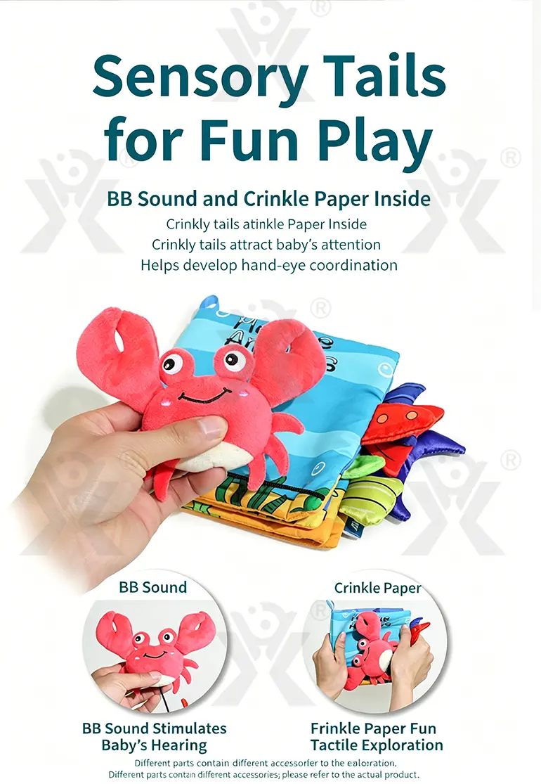Animal Soft Books with Crinkle Tails, Early Education Toy Supplies · TV10070 · detail image 7 of 10